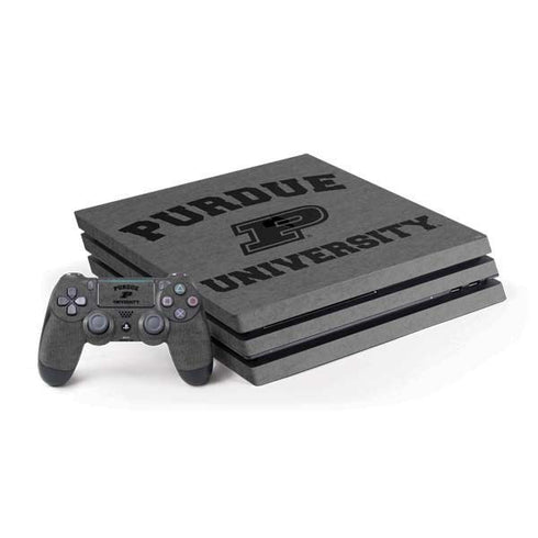 Purdue University Purdue Grey Logo PS4 Pro Bundle Skin