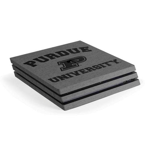 Purdue University Purdue Grey Logo PS4 Pro Console Skin