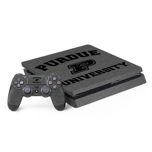 Purdue University Purdue Grey Logo PS4 Slim Bundle Skin