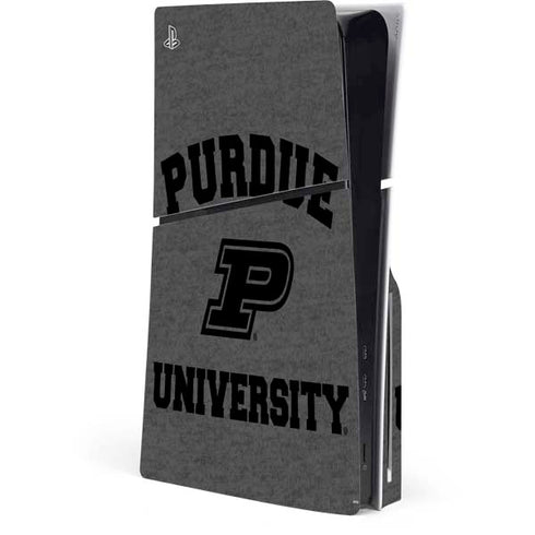 Purdue University Purdue Grey Logo PS5 Slim Disk Console Skin