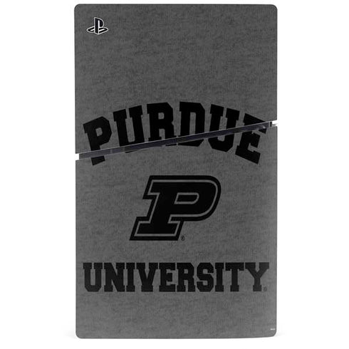 Purdue University Purdue Grey Logo PS5 Slim Digital Edition Bundle Skin