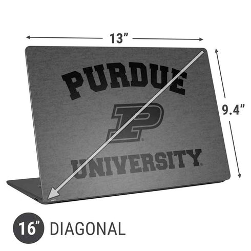 Purdue University Purdue Grey Logo Universal Laptop 16in (13 x 9.4in) Skin