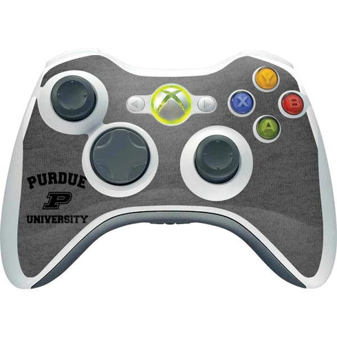 Purdue University Purdue Grey Logo Xbox 360 Wireless Controller Skin