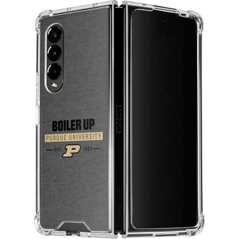 Purdue University Purdue University Boiler Up Galaxy Z Fold4 5G Clear Case