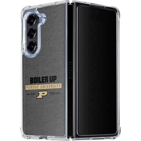 Purdue University Purdue University Boiler Up Galaxy Z Fold5 5G Clear Case
