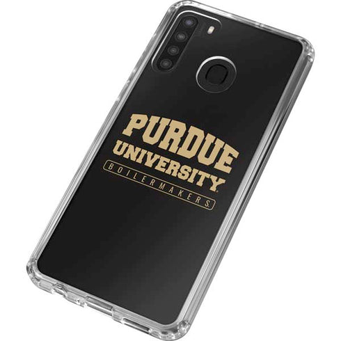Purdue University Purdue University Boilermakers Bold Galaxy A21 Clear Case
