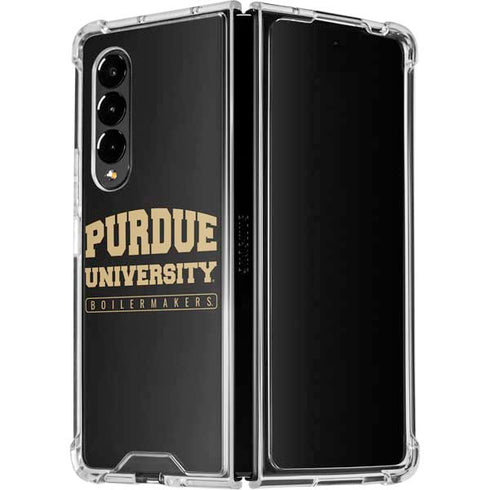 Purdue University Purdue University Boilermakers Bold Galaxy Z Fold4 5G Clear Case