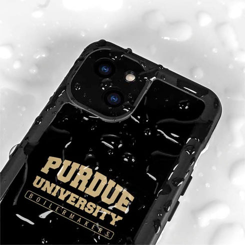 Purdue University Purdue University Boilermakers Bold iPhone 15 Plus Waterproof Case