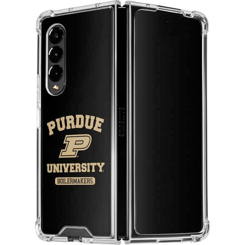Purdue University Purdue University Boilermakers Galaxy Z Fold4 5G Clear Case