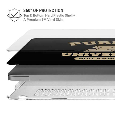 Purdue University Boilermakers MacBook Pro 16in (2021-25) Case plus Skin
