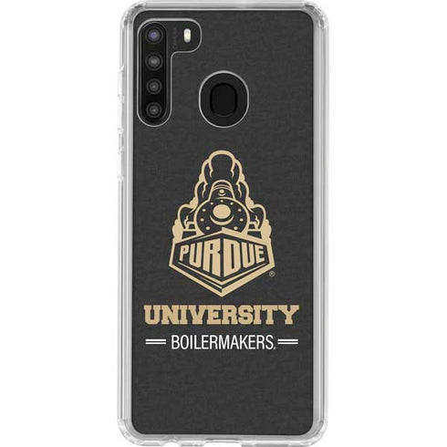 Purdue University Purdue University Boilermakers Signature Logo Galaxy A21 Clear Case