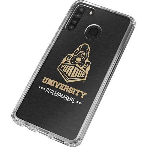 Purdue University Purdue University Boilermakers Signature Logo Galaxy A21 Clear Case