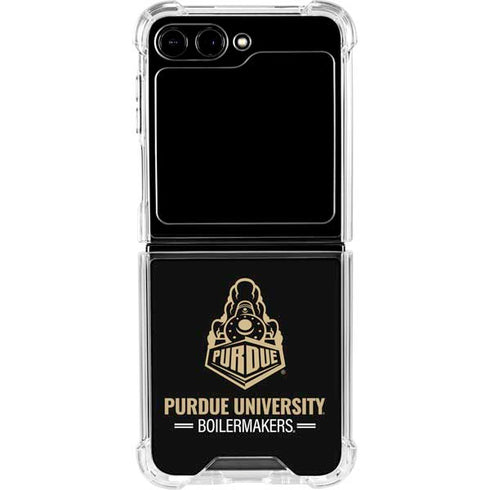 Purdue University Purdue University Boilermakers Signature Logo Galaxy Z Flip5 5G Clear Case