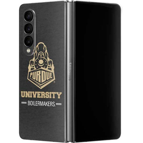 Purdue University Purdue University Boilermakers Signature Logo Galaxy Z Fold4 5G Skin
