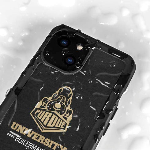 Purdue University Purdue University Boilermakers Signature Logo iPhone 13 Mini Waterproof Case