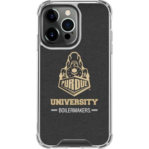 Purdue University Purdue University Boilermakers Signature Logo iPhone 14 Pro Clear Case