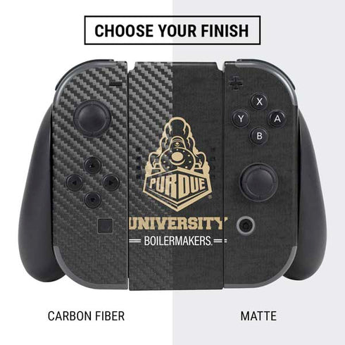 Purdue University Purdue University Boilermakers Signature Logo Nintendo Switch Bundle Skin