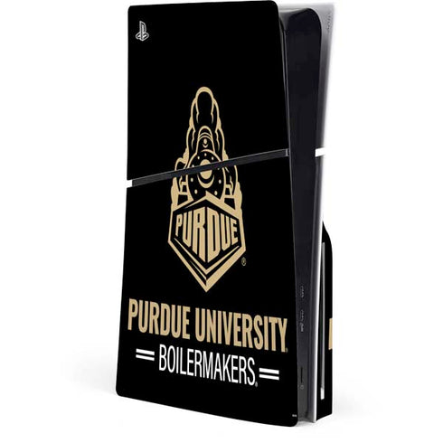 Purdue University Purdue University Boilermakers Signature Logo PS5 Slim Disk Console Skin