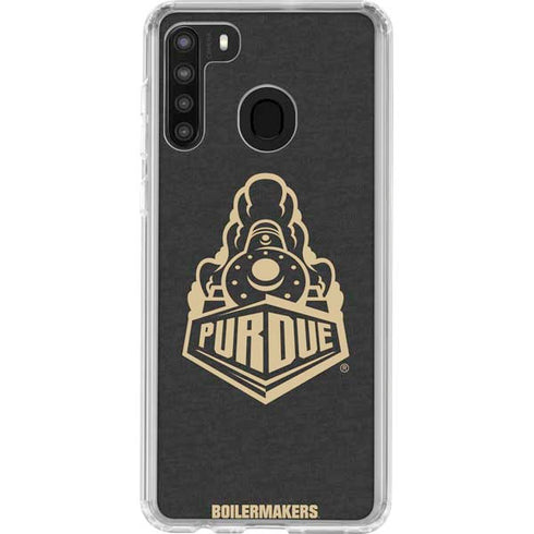 Purdue University Purdue University Signature Logo Galaxy A21 Clear Case