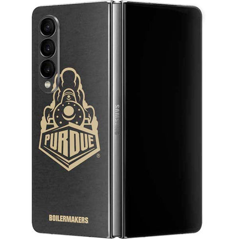 Purdue University Purdue University Signature Logo Galaxy Z Fold4 5G Skin