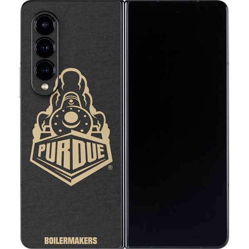 Purdue University Purdue University Signature Logo Galaxy Z Fold4 5G Skin