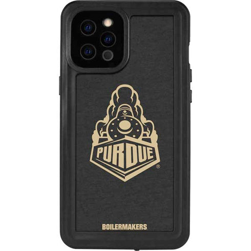 Purdue University Purdue University Signature Logo iPhone 12 Pro Max Waterproof Case