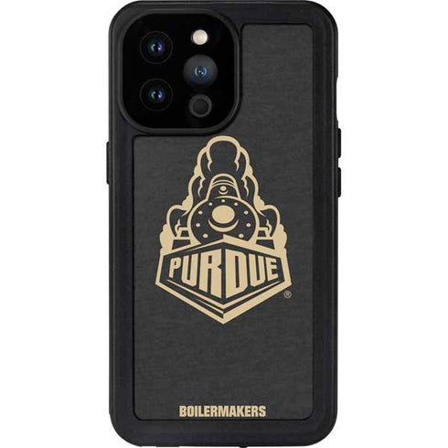 Purdue University Purdue University Signature Logo iPhone 14 Pro Max Waterproof Case