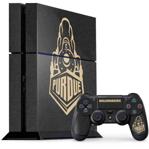 Purdue University Purdue University Signature Logo PS4 Console and Controller Bundle Skin