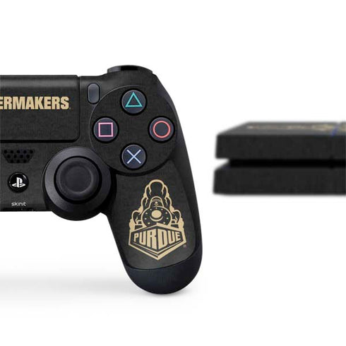 Purdue University Purdue University Signature Logo PS4 Console and Controller Bundle Skin