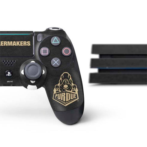 Purdue University Purdue University Signature Logo PS4 Pro Bundle Skin