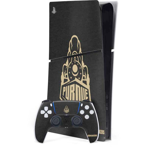 Purdue University Purdue University Signature Logo PS5 Slim Digital Edition Console Skin