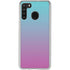 Purple and Blue Ombre Galaxy A21 Clear Case