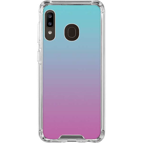 Purple and Blue Ombre Galaxy A30 Clear Case