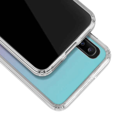 Purple and Blue Ombre Galaxy A30 Clear Case