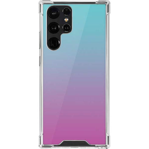 Purple and Blue Ombre Galaxy S22 Ultra Clear Case