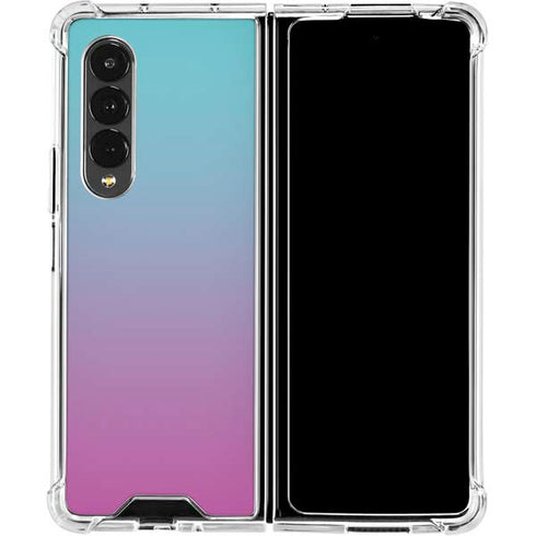 Purple and Blue Ombre Galaxy Z Fold4 5G Clear Case