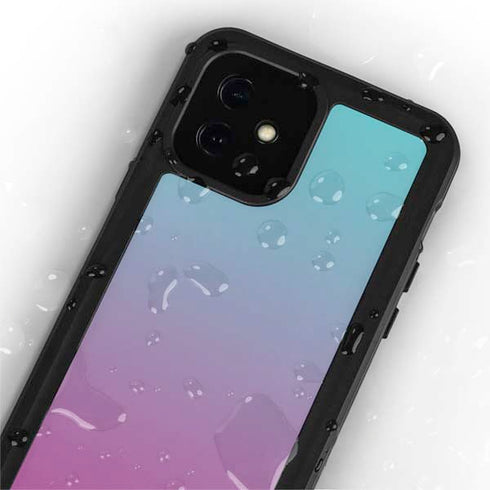 Purple and Blue Ombre iPhone 12 Mini Waterproof Case