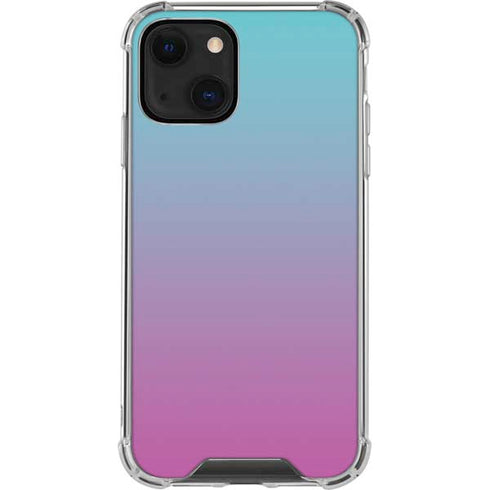 Purple and Blue Ombre iPhone 14 Plus Clear Case