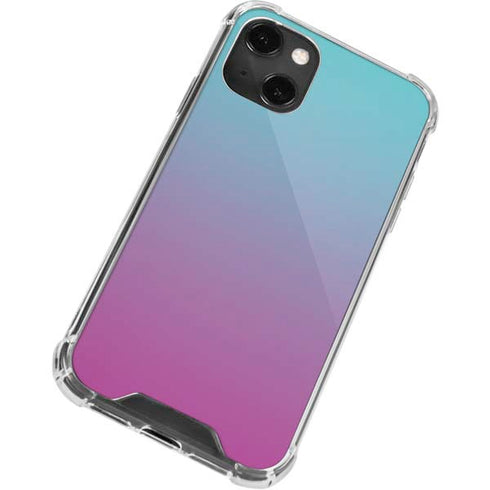 Purple and Blue Ombre iPhone 14 Plus Clear Case