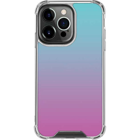 Purple and Blue Ombre iPhone 14 Pro Clear Case