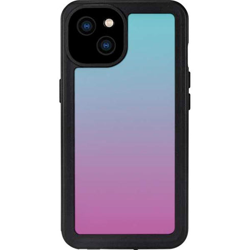 Purple and Blue Ombre iPhone 15 Plus Waterproof Case
