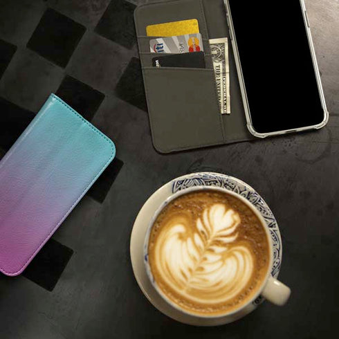 Purple and Blue Ombre iPhone 15 Pro Folio Case