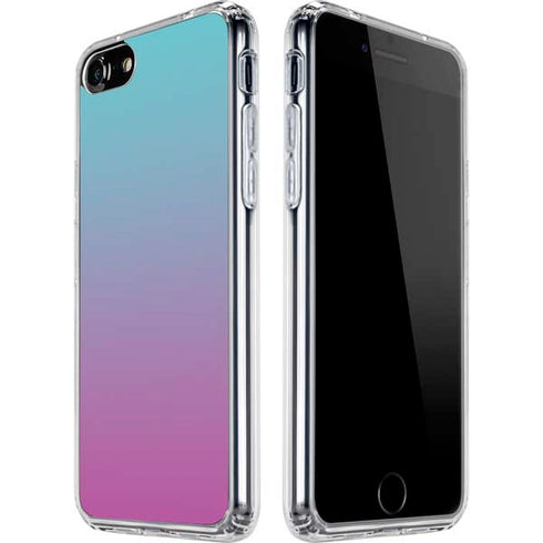 Purple and Blue Ombre iPhone SE (2nd & 3rd Gen) Clear Case