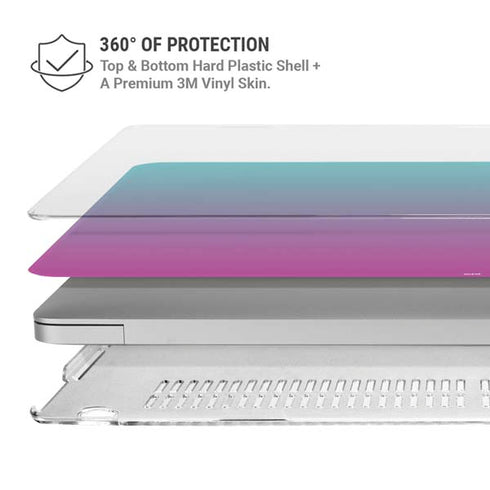 Purple and Blue Ombre MacBook Air 15in (2023-2025) Case plus Skin