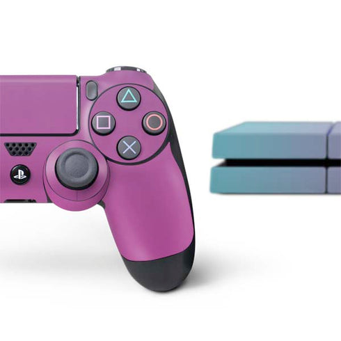 Purple and Blue Ombre PS4 Console and Controller Bundle Skin