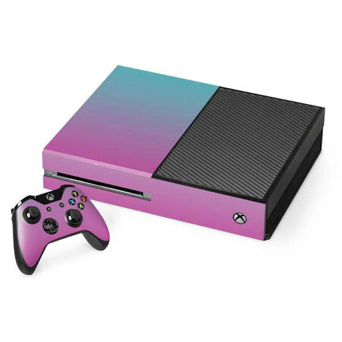Purple and Blue Ombre Xbox One Console and Controller Bundle Skin