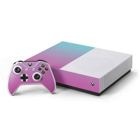 Purple and Blue Ombre Xbox One S All-Digital Edition Bundle Skin