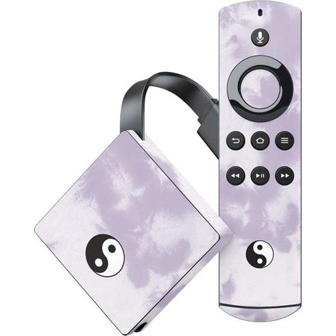 Purple and White Tie Dye Amazon Fire TV Skin
