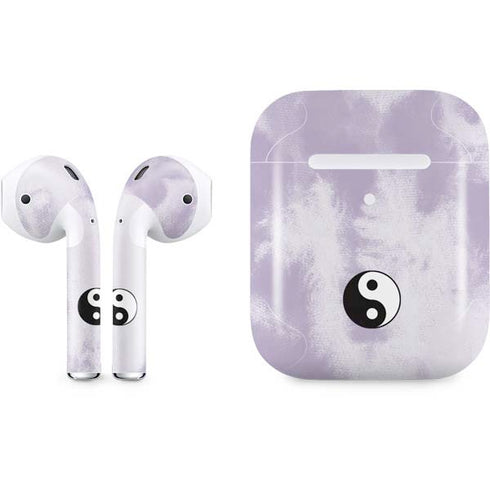 Purple and White Tie Dye Apple AirPods 2 Skin