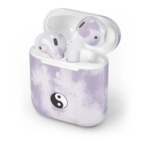 Purple and White Tie Dye Apple AirPods 2 Skin